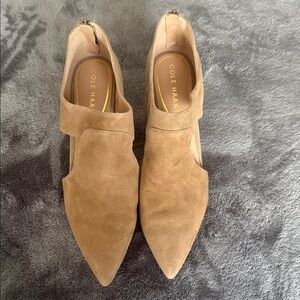 Cole Haan Women's Tan Suede Ankle Booties